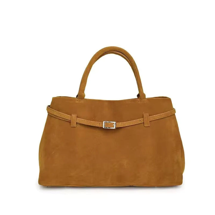 "Sac Victoire élégance végan en daim abricot, dimensions 38x16x25 cm, look raffiné pour femmes, luxe et fonctionnalité"