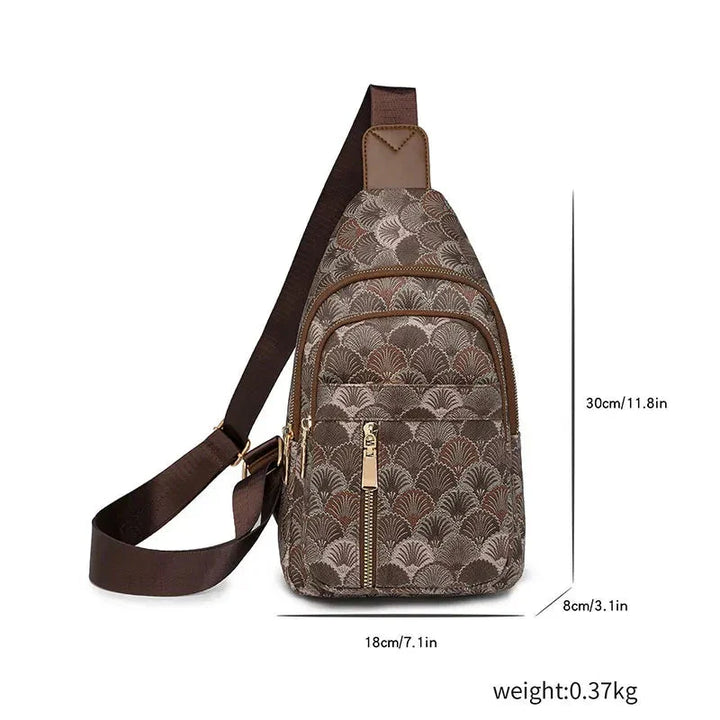 Sacoche bandoulière femme cognac en cuir PU, style banane, élégante et versatile, mode