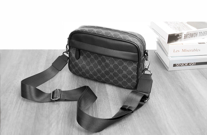 Sacoche bandoulière homme, sécurité et praticité. Sac urbain noir, accessoire mode idéal pour le voyage élégant.