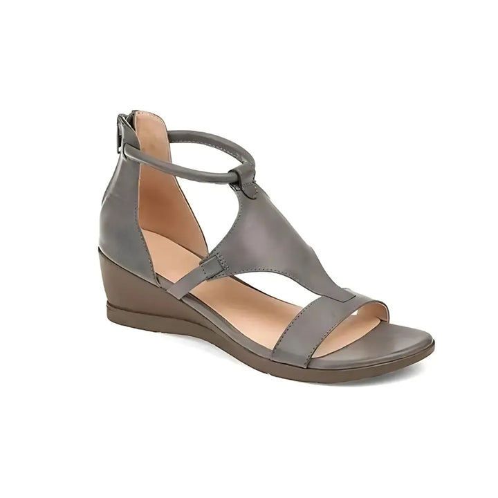 Sandales compensées femme, orthopédiques. Semelle confortable et talon élégant.  Chaussures été.