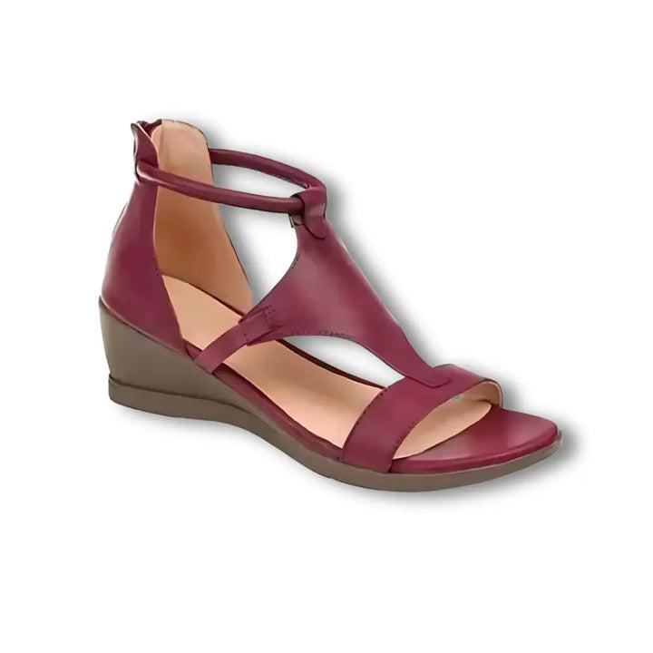 Sandales compensées femme, orthopédiques. Semelle confortable et talon élégant.  Chaussures été.