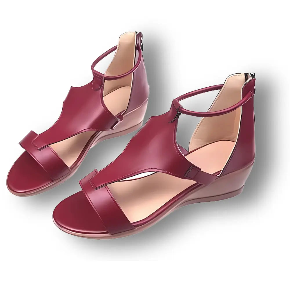 Sandales compensées femme, orthopédiques. Semelle confortable et talon élégant.  Chaussures été.