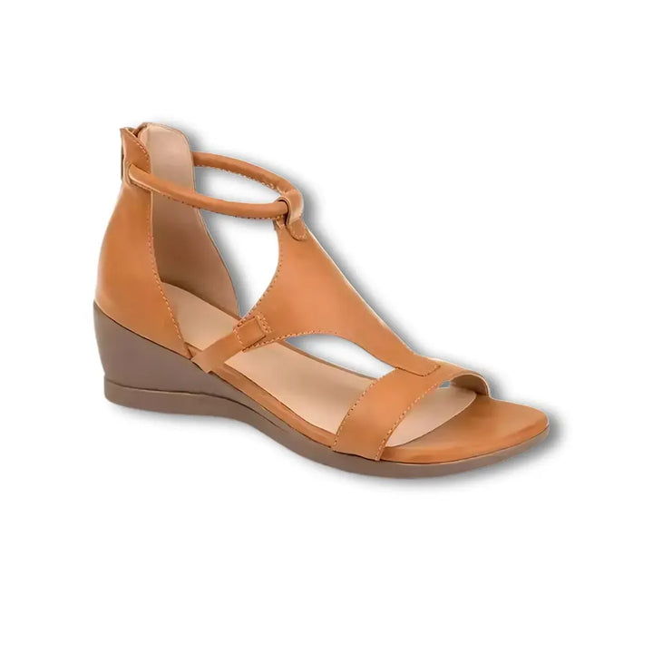 Sandales compensées femme, orthopédiques. Semelle confortable et talon élégant.  Chaussures été.