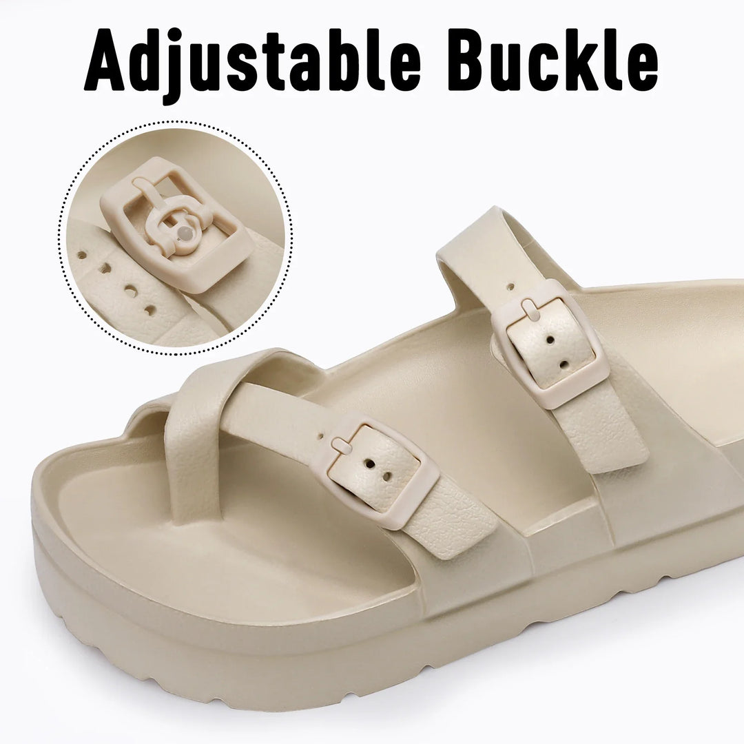 Sandales femme ergonomiques pour l'été, avec soutien de voûte plantaire pour un bien-être durable et marche.