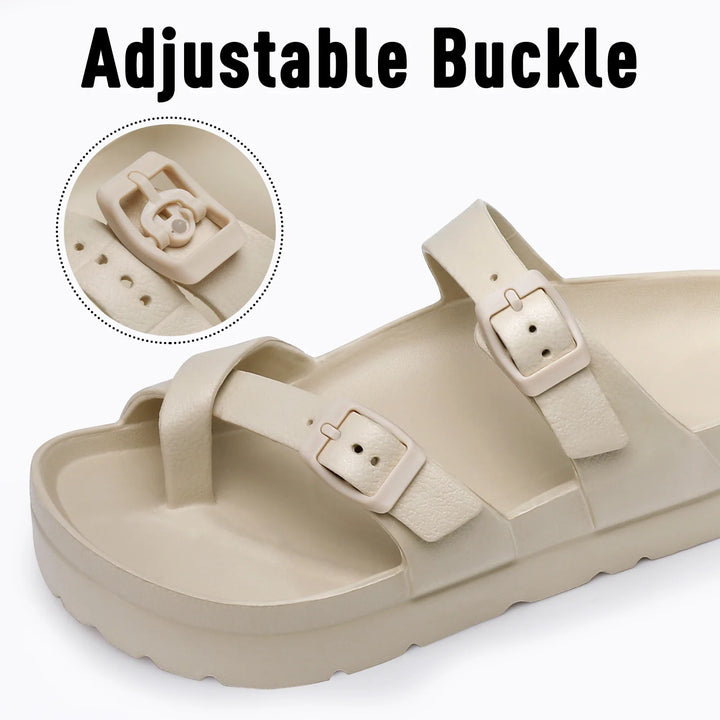 Sandales femme ergonomiques pour l'été, avec soutien de voûte plantaire pour un bien-être durable et marche.