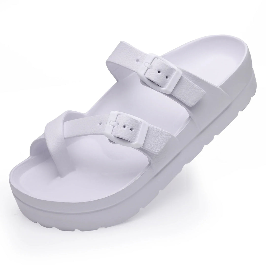 Sandales décontractées femme, confortables avec soutien plantaire, parfaites pour l'été, la marche et la plage.