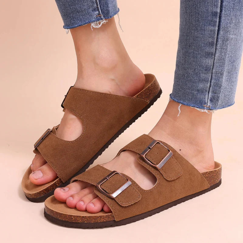 Sandales réglables légères avec support plantaire pour femme et homme, parfaites pour le confort estival.