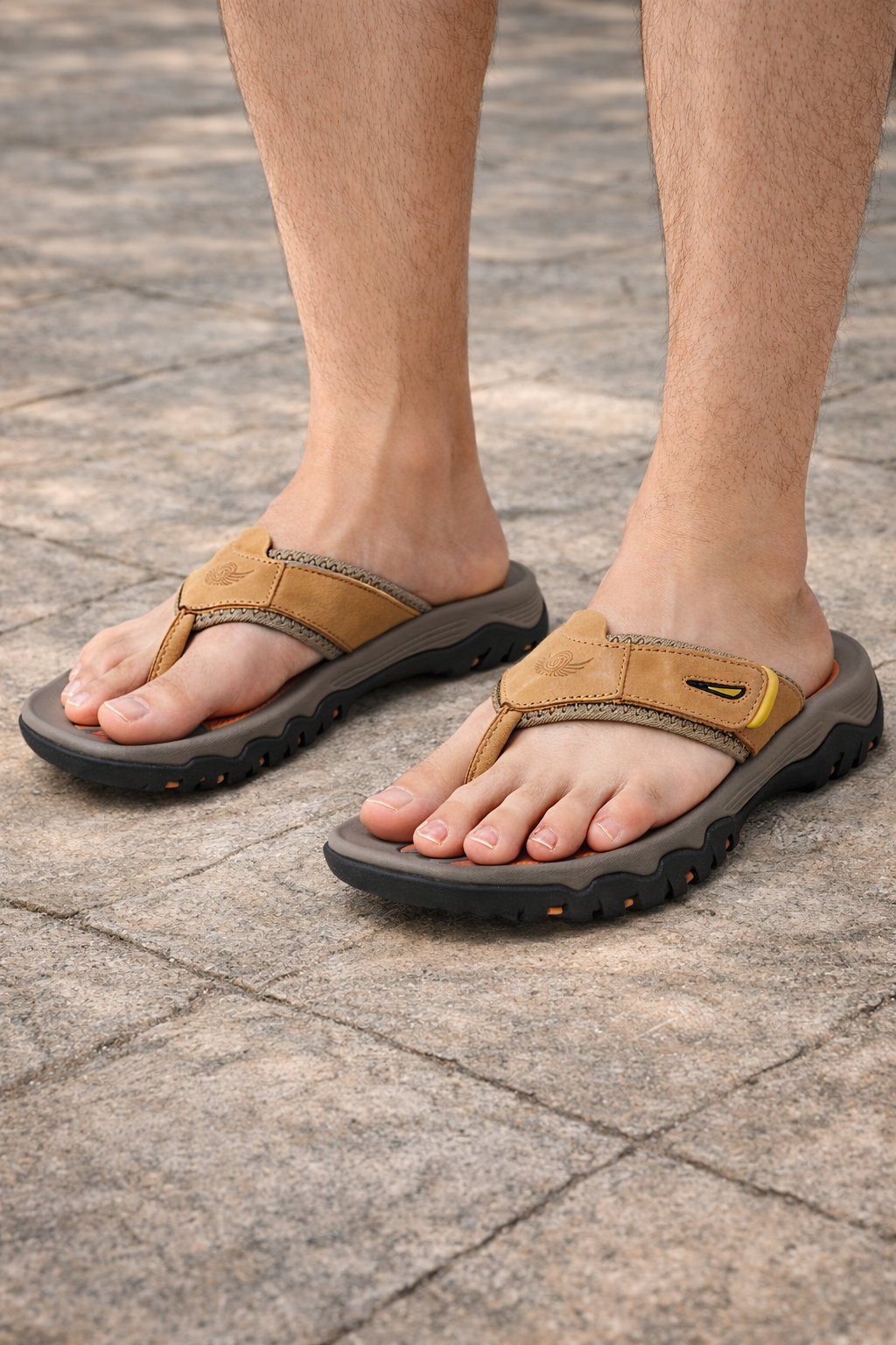 Sandales de sport robustes pour hommes avec soutien latéral, idéales pour la marche et l'extérieur en été.