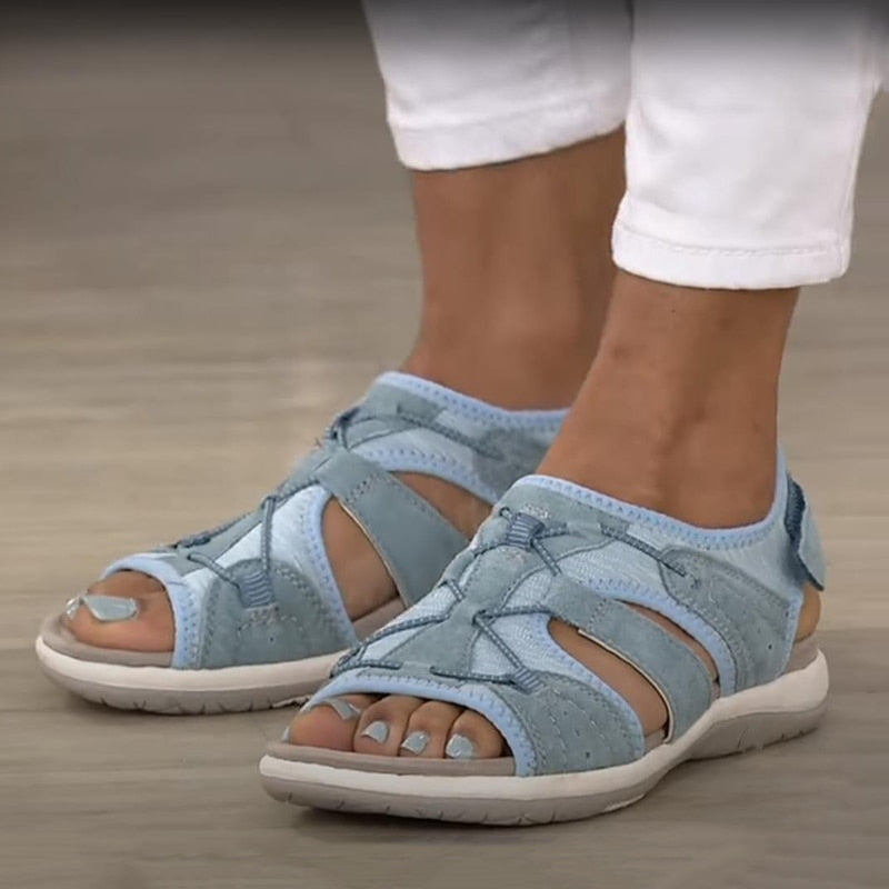 "Sandales d'été orthopédiques légères, design élégant et confortable, brides ajustables, soutien voûte plantaire"