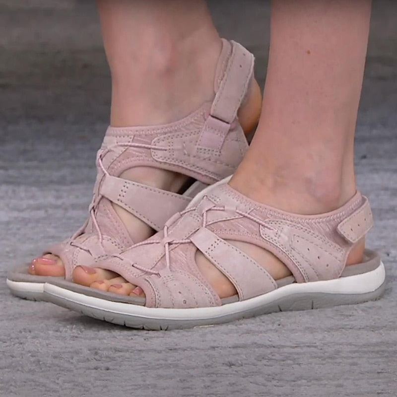 "Sandales d'été orthopédiques légères, design élégant et confortable, brides ajustables, soutien voûte plantaire"