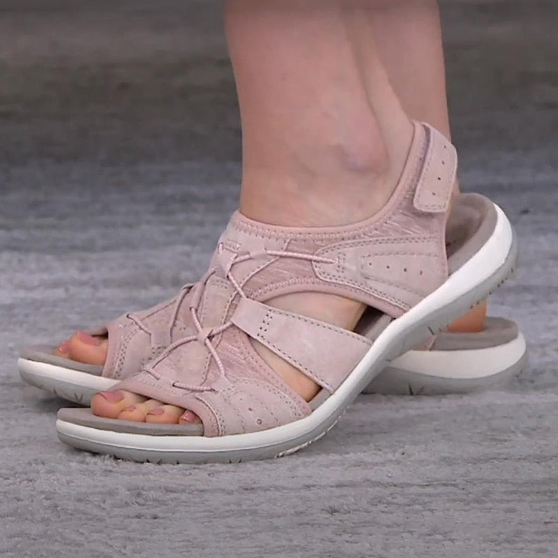 "Sandales d'été orthopédiques légères, design élégant et confortable, brides ajustables, soutien voûte plantaire"