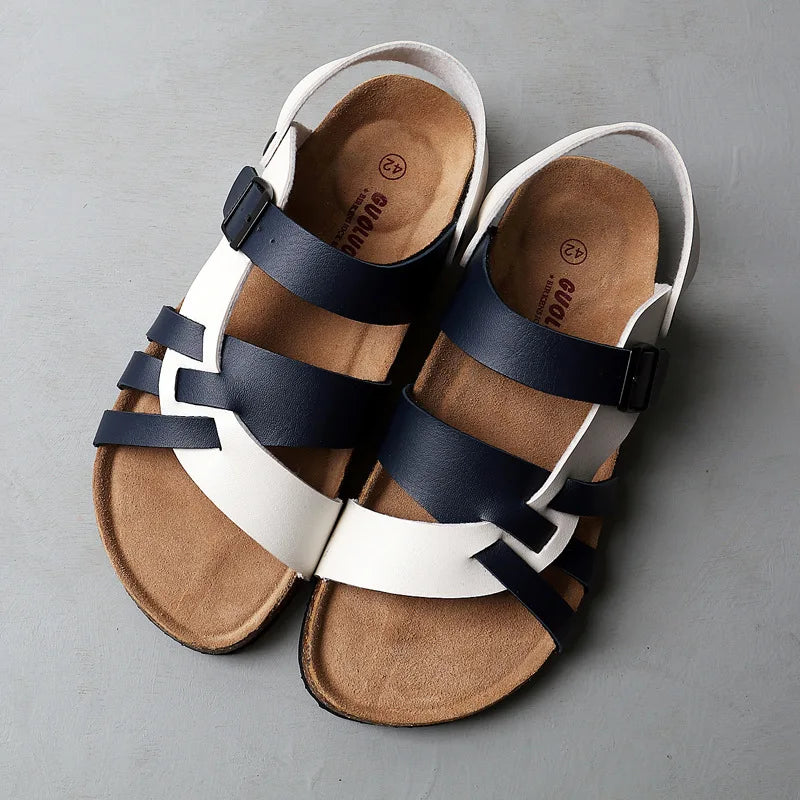 "Sandales en cuir premium, orthopédiques, design élégant et ergonomique, pour un confort et style optimal au quotidien."