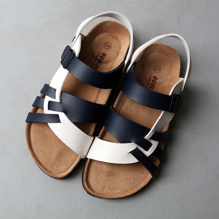 "Sandales en cuir premium, orthopédiques, design élégant et ergonomique, pour un confort et style optimal au quotidien."