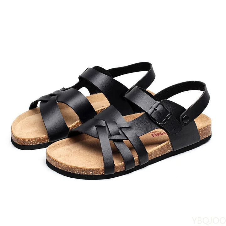 "Sandales en cuir premium, orthopédiques, design élégant et ergonomique, pour un confort et style optimal au quotidien."