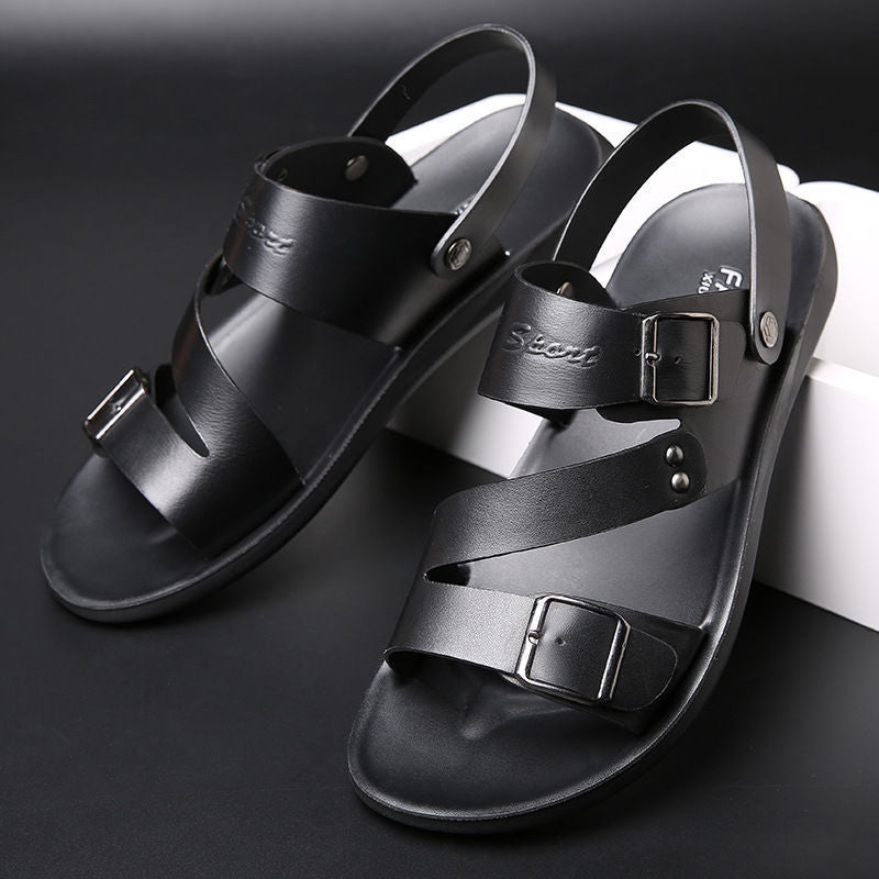 Sandales homme élégantes avec boucle raffinée, confort premium, style estival, parfaites pour sorties décontractées.