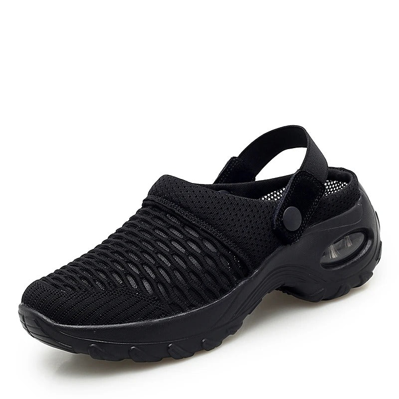 Sandales ajustables grises pour femmes, légères, confortables et offrant un bon soutien de la voûte plantaire.