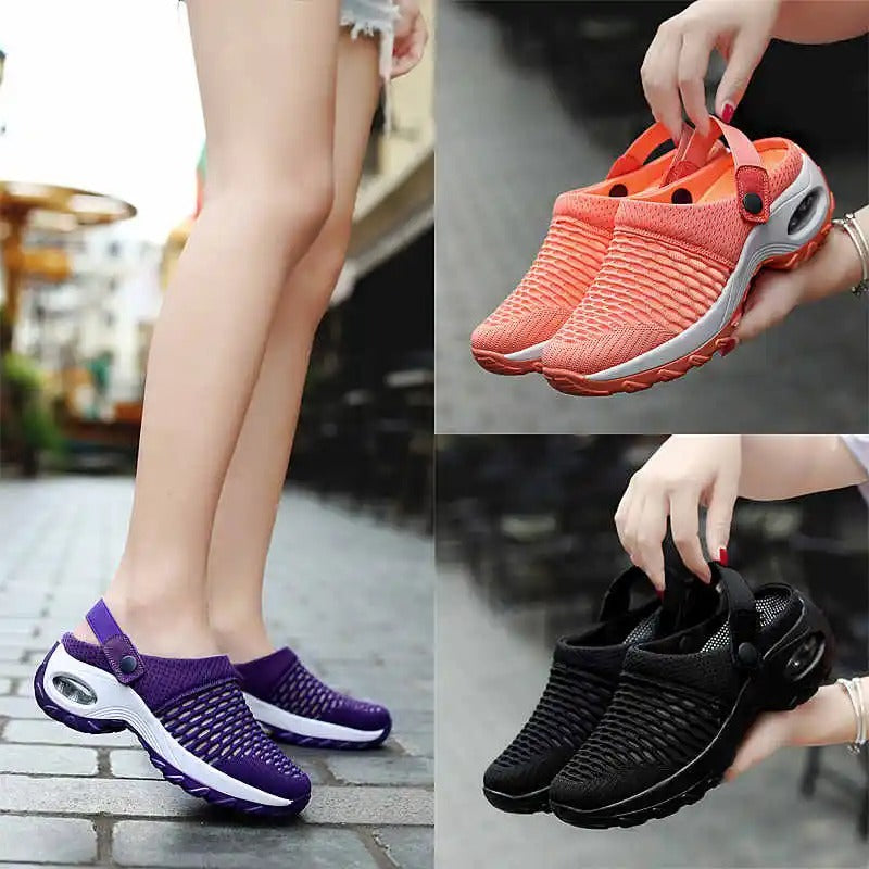 Sandales ajustables noires pour femmes, légères et confortables, avec adhérence fiable. Idéales mode été.