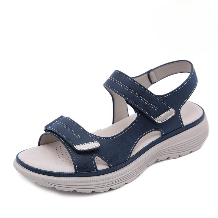 Sandales orthopédiques confortables pour femme, idéales pour l'été avec soutien voûte plantaire.