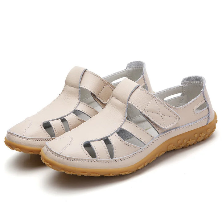 "Sandales orthopédiques antidérapantes confortables avec soutien plantaire en cuir doux, idéales pour l'été et les promenades
