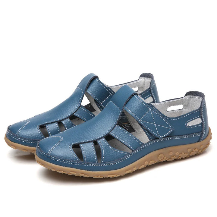 "Sandales orthopédiques antidérapantes confortables avec soutien plantaire en cuir doux, idéales pour l'été et les promenades