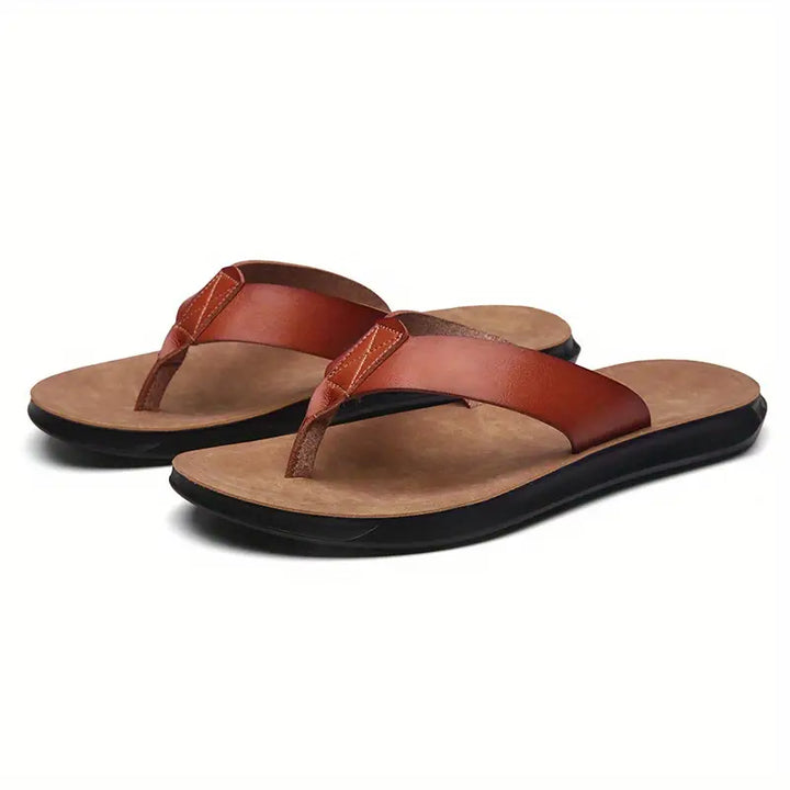 Sandales orthopédiques en cuir homme. Confort et style. Design élégant et soutien optimal.