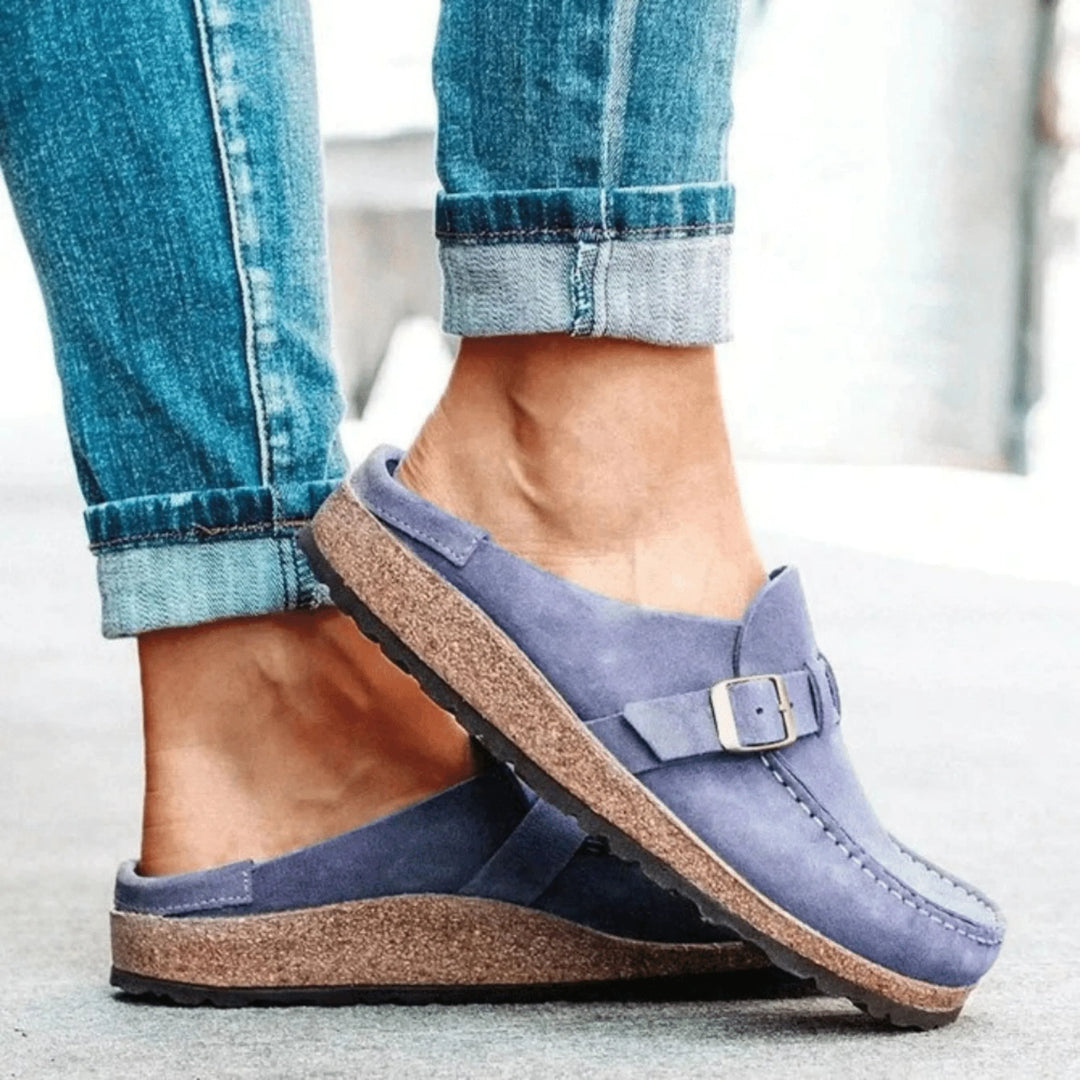 "Sandales orthopédiques femme, ergonomiques, couleur kaki, semelle antidérapante, confort quotidien, absorption des chocs"
