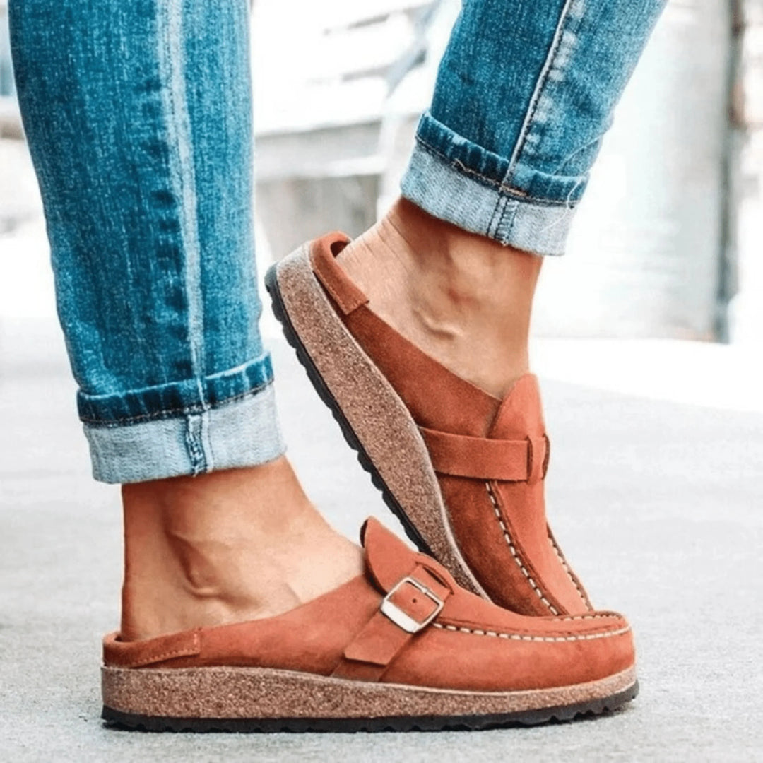 "Sandales orthopédiques femme, ergonomiques, couleur kaki, semelle antidérapante, confort quotidien, absorption des chocs"