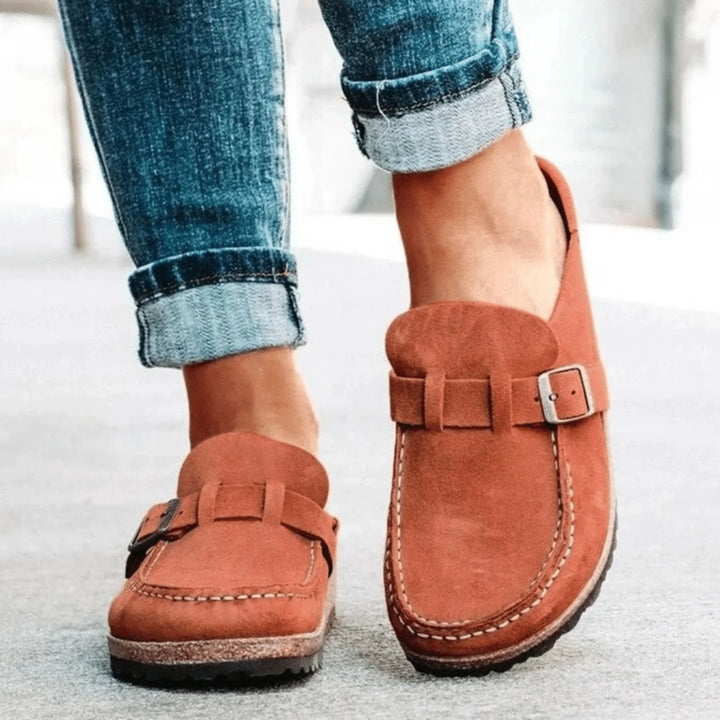 "Sandales orthopédiques femme, ergonomiques, couleur kaki, semelle antidérapante, confort quotidien, absorption des chocs"
