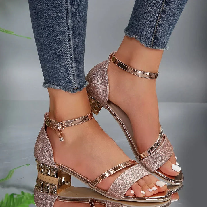 Sandales orthopédiques pour femmes Nelly, design chic avec soutien optimal et confort inégalé, couleur beige, semelle ergonom