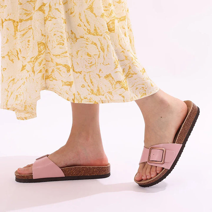 Sandales confortables et élégantes pour femmes, avec boucle simple, parfaites pour l'été, la plage ou le quotidien.