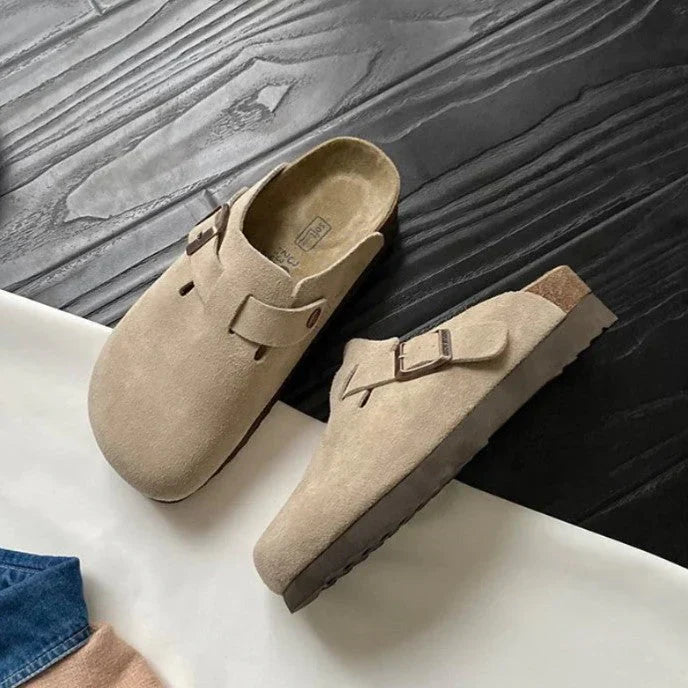 "Sandales unisex cuir premium élégantes avec semelle ergonomique, bracelet ajustable, look luxe et 6 couleurs attractives"