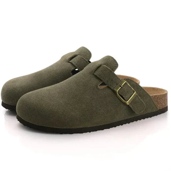 "Sandales unisex cuir premium élégantes avec semelle ergonomique, bracelet ajustable, look luxe et 6 couleurs attractives"