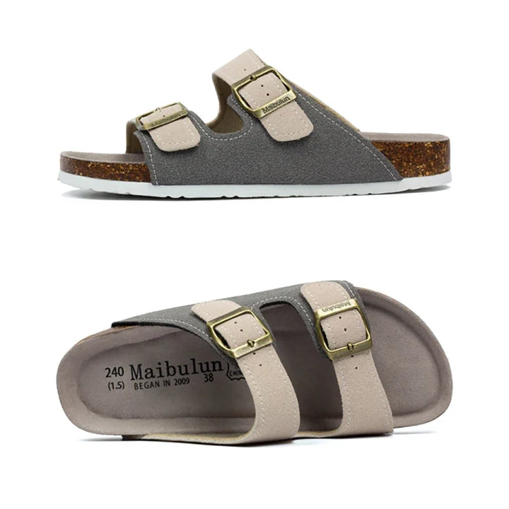 Sandales confortables à double bride réglable pour hommes et femmes, idéales pour la ville en été, style décontracté.