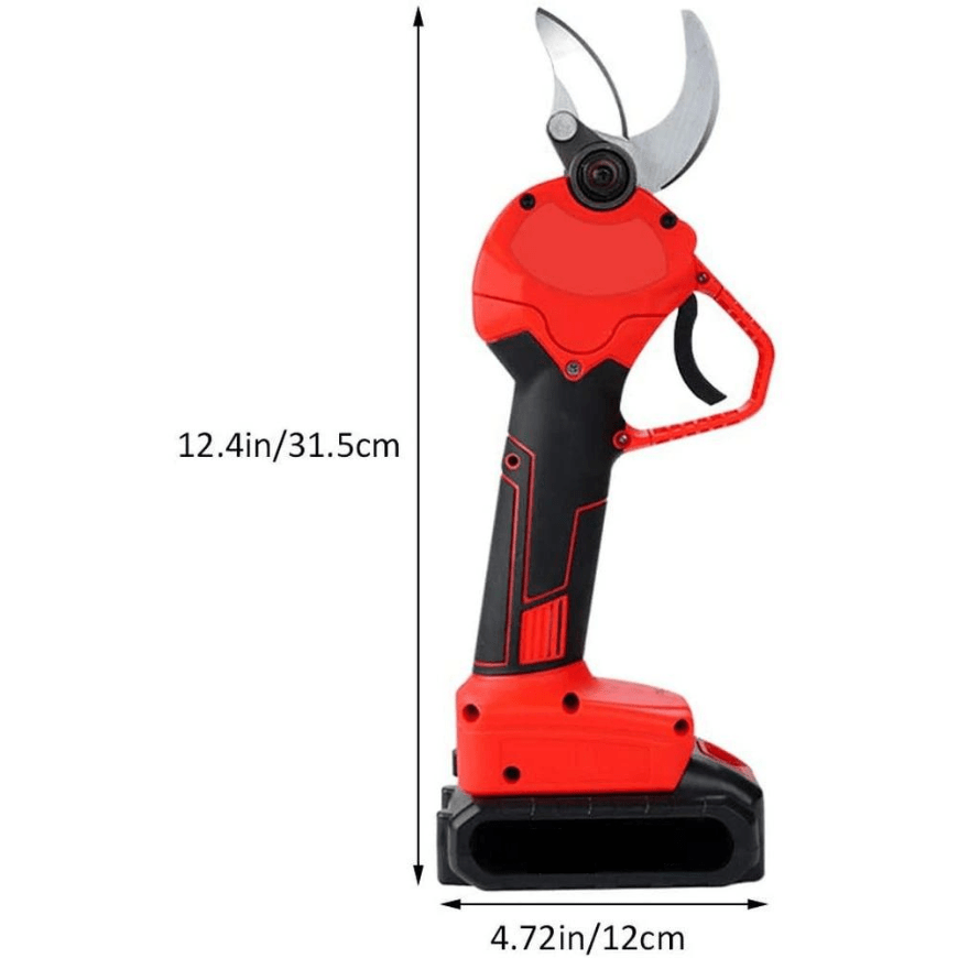 Sécateur électrique sans fil, coupe nette jusqu'à 30mm. Batterie incluse. Jardinage facile.