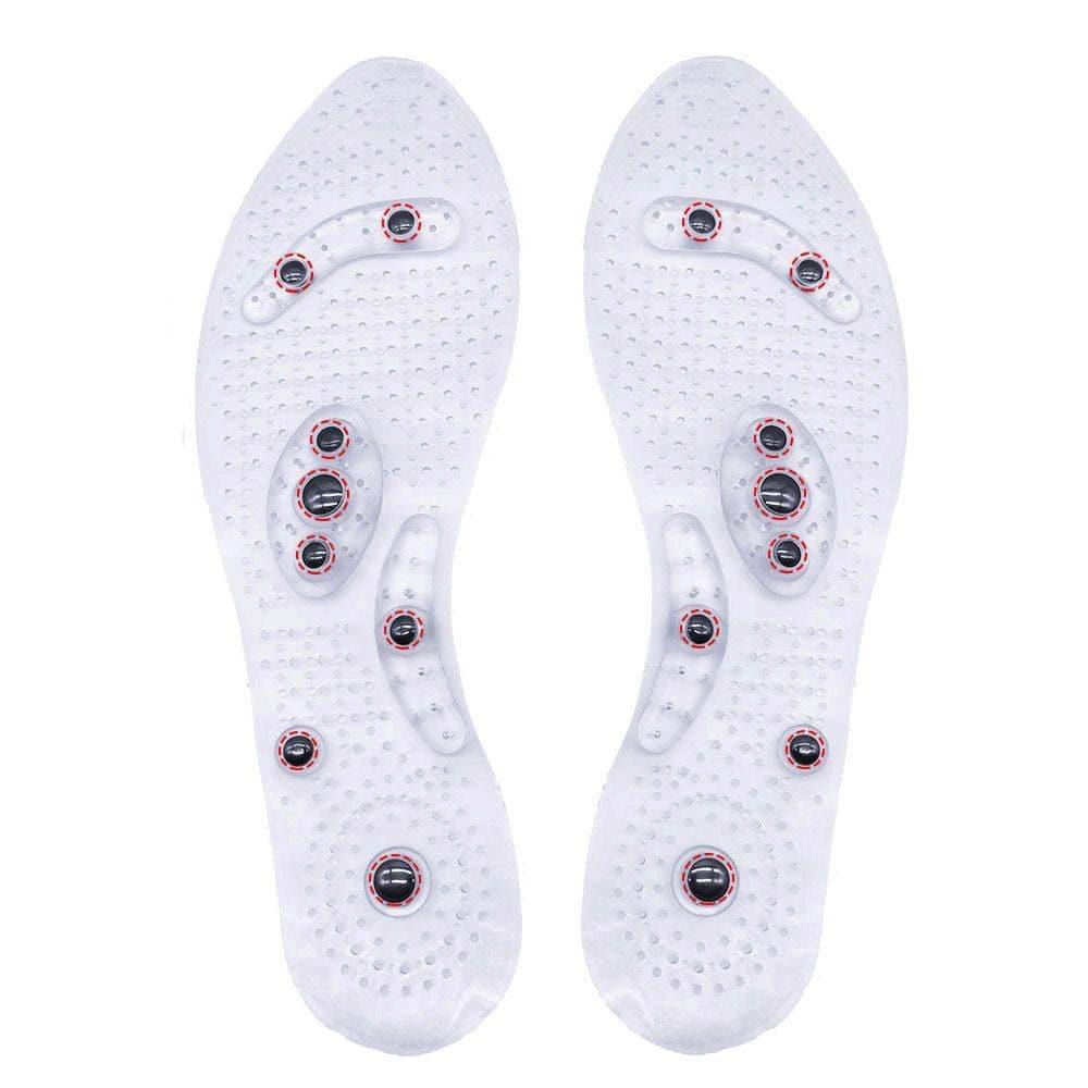 Semelles amincissantes magnétiques. Massage des pieds, circulation & perte de poids. Confort optimal.