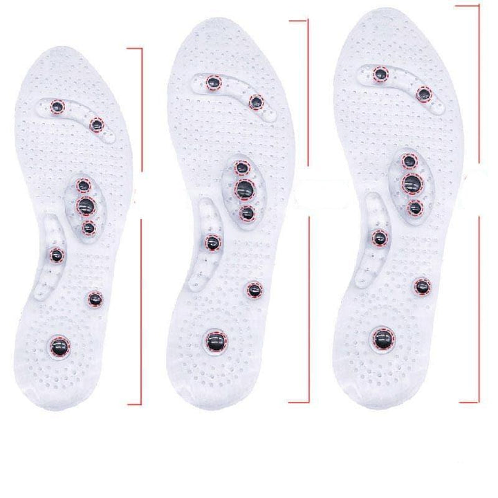 Semelles amincissantes magnétiques. Massage des pieds, circulation & perte de poids. Confort optimal.