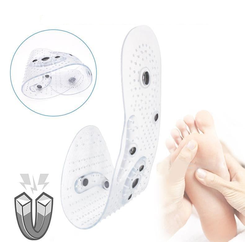 Semelles amincissantes magnétiques. Massage des pieds, circulation & perte de poids. Confort optimal.