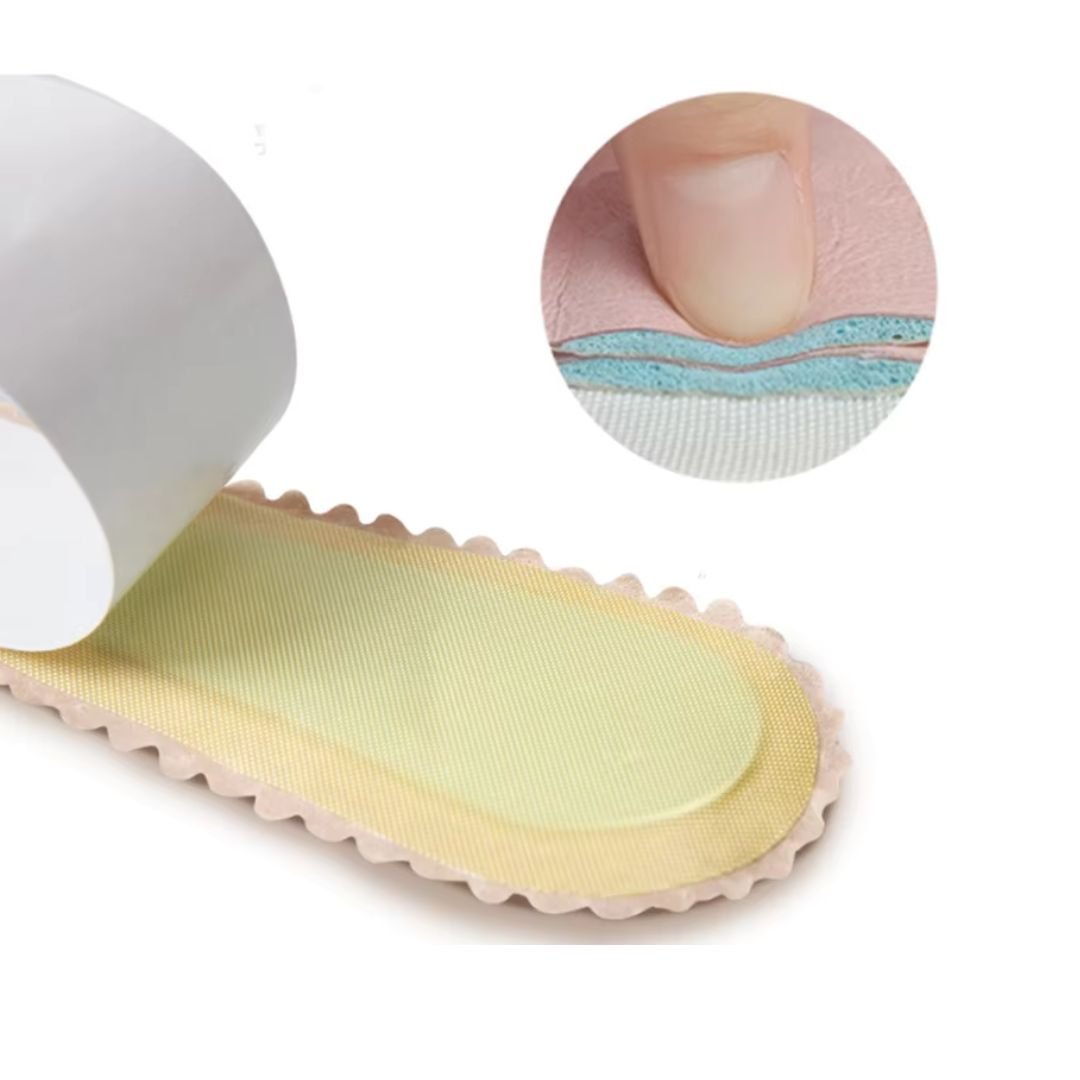 "Semelles confort pour talons hauts en mousse mémoire, design discret, ajustement universel pour soulager la pression."