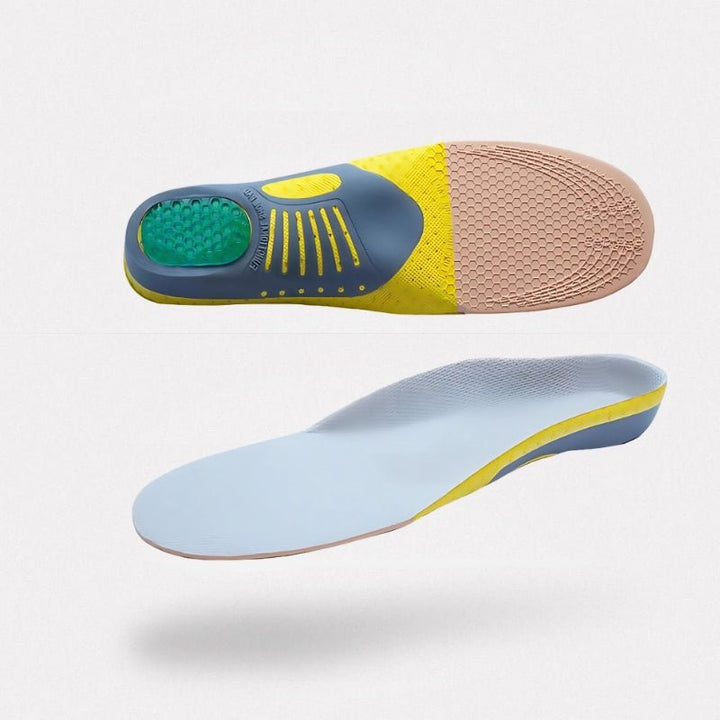 "Semelles confortables pour épine calcanéenne, soulagement du talon, adaptables toutes chaussures, design ergonomique."