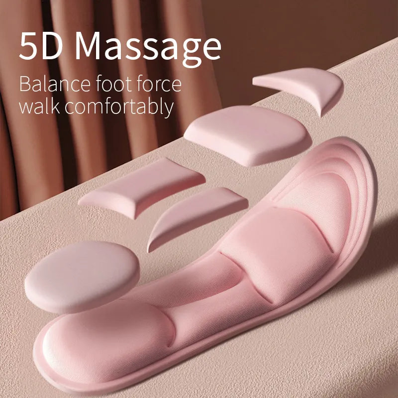Semelles intérieures 5D confort et soutien voûte plantaire orthopédiques pour un bien-être amélioré.