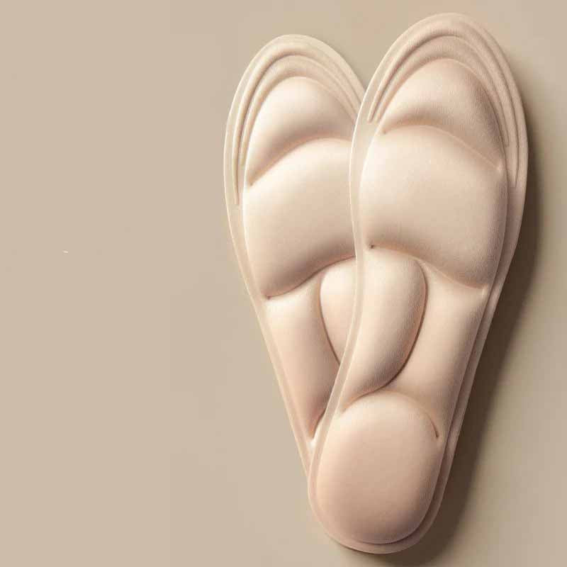 Paire de semelles intérieures 5D confortables offrant soutien voûte plantaire, amorti et bien-être.