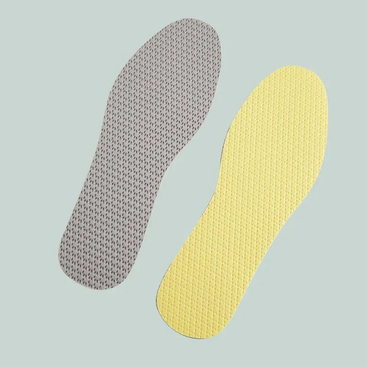 Paire de semelles fines antidérapantes pour chaussures, améliorant le bien-être des pieds avec confort et fraîcheur respirante.