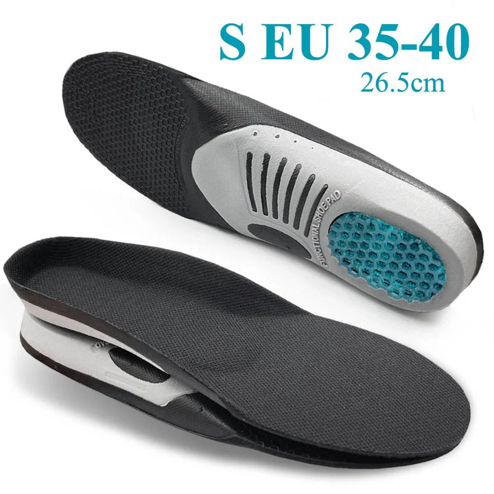 Semelles orthopédiques gel 3D pour voûte plantaire, soulagement douleurs pieds et confort optimal contre fasciite.