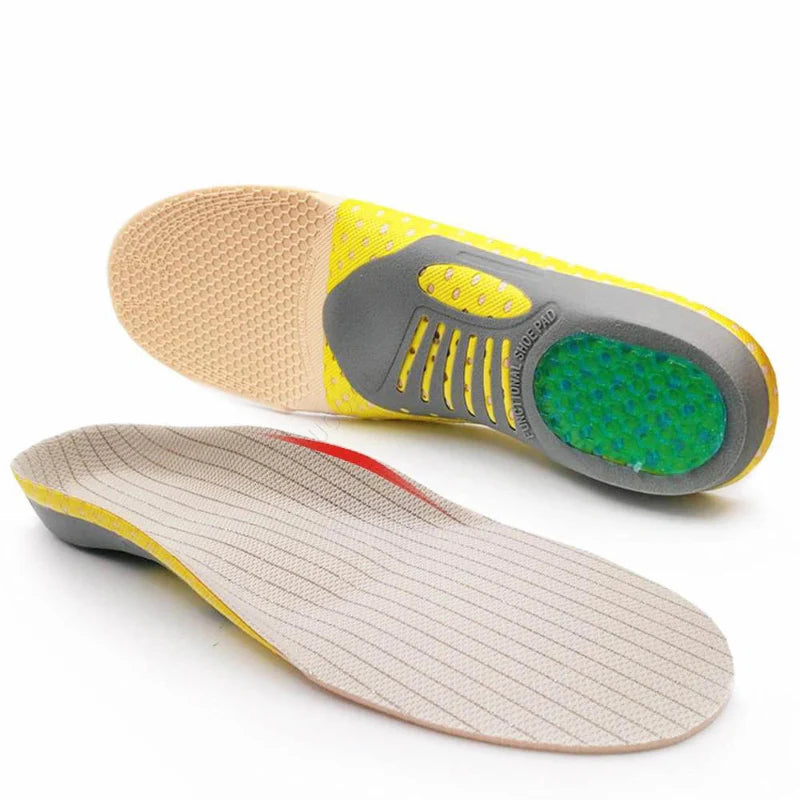Semelles orthopédiques en gel unisexe pour un confort supérieur, amorti des chocs et soulagement de la douleur aux pieds.