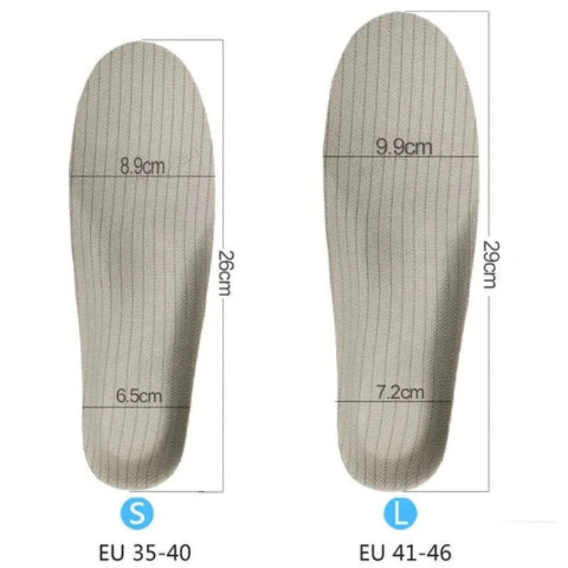 Semelles orthopédiques confortables pour un soutien optimal de la voûte plantaire et un soulagement efficace des douleurs aux pieds.