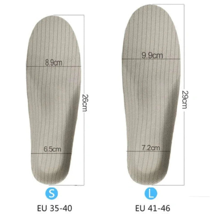 Semelles orthopédiques confortables pour un soutien optimal de la voûte plantaire et un soulagement efficace des douleurs aux pieds.