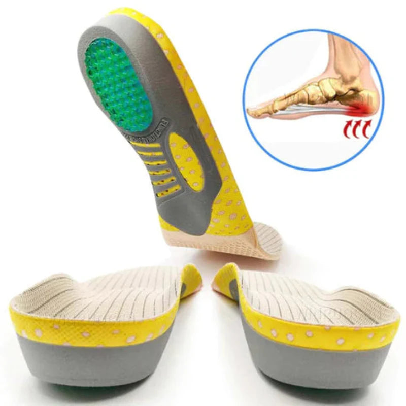 Semelles orthopédiques confortables en gel pour pieds, réduisant la douleur et offrant un soutien optimal et un amorti durable.