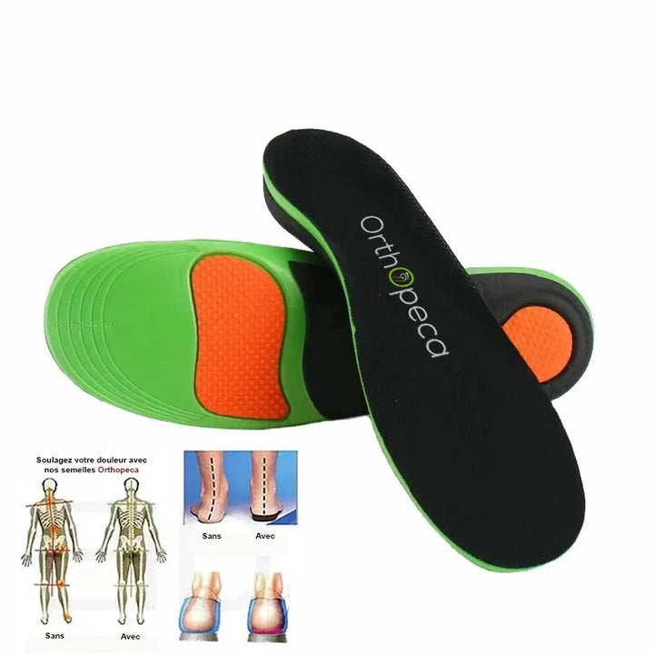 Semelles flexibles montrant leur adaptabilité et leur légèreté pour chaussures de sport et usage quotidien unisexe.