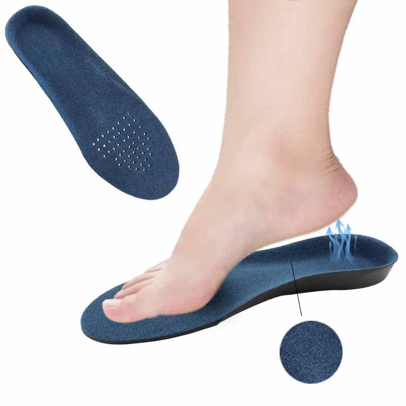 Semelles intérieures ergonomiques pour hommes et femmes, conçues pour soulager la douleur et soutenir la voûte du pied.
