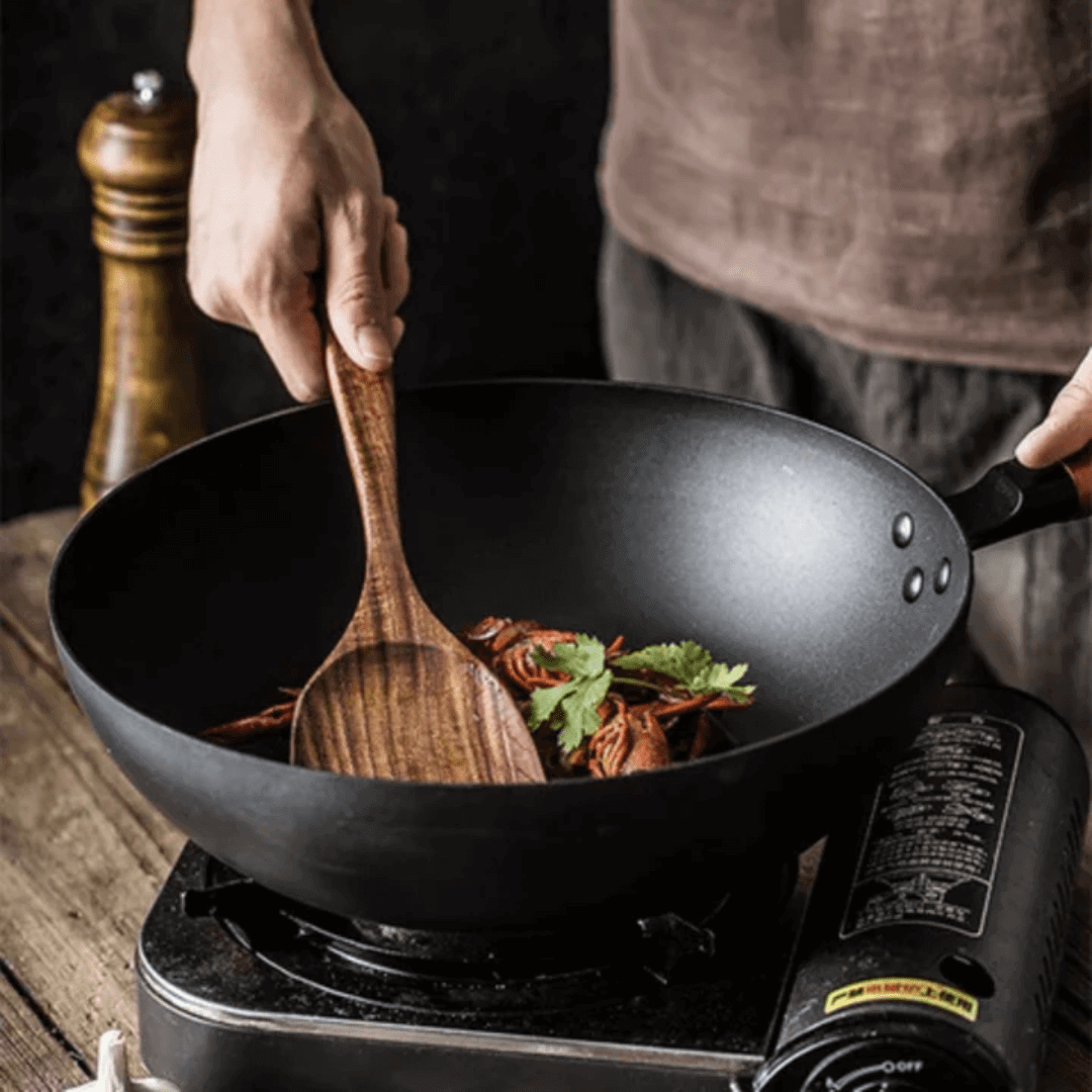 "Set de cuisine en bois naturel, ustensiles écologiques, design élégant, ergonomique, idéal cuisine quotidienne, cadeau"